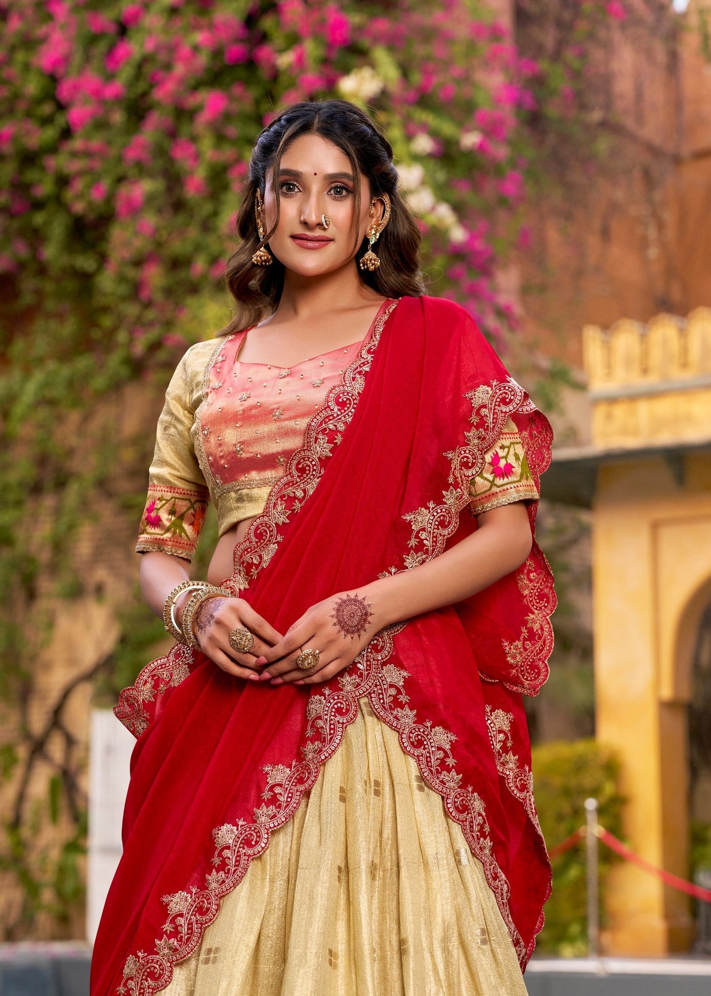 Designer Paithani Border Lehenga Set