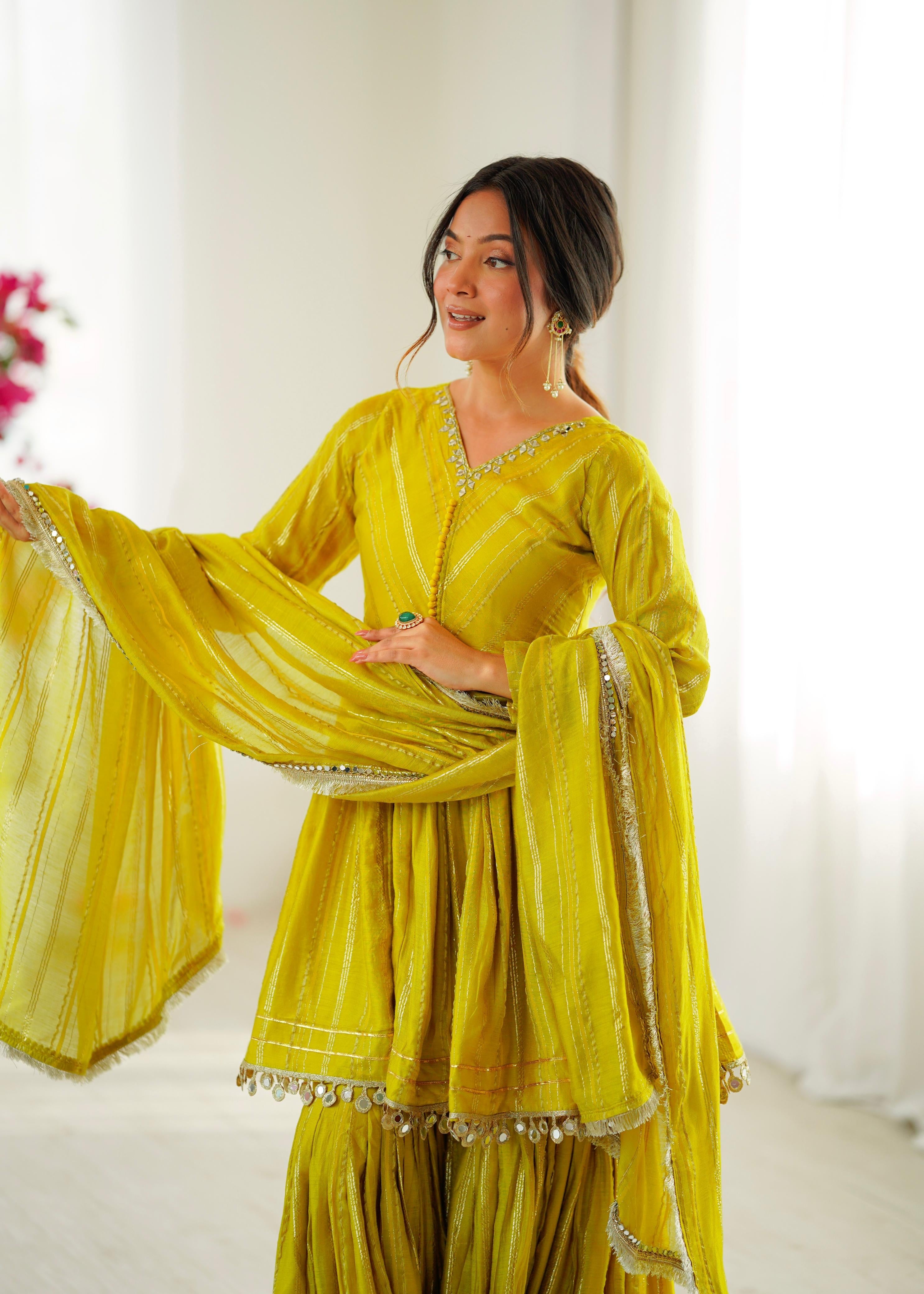Radiant Mal Chanderi  Ethnic Sharara Set