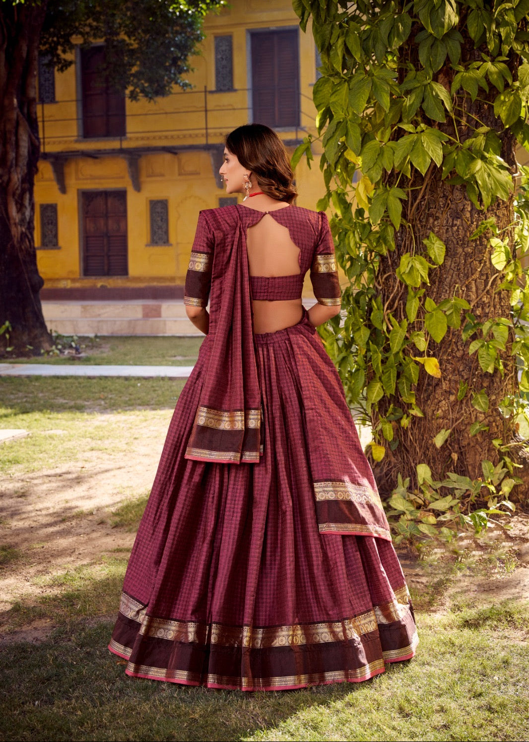 South Indian Zari Weave Lehenga