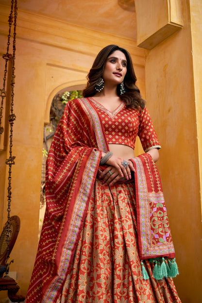 Regal Sparkle Tussar Silk Festive Set