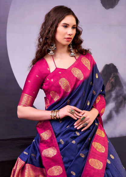 Golden Glow Zari Weave Saree