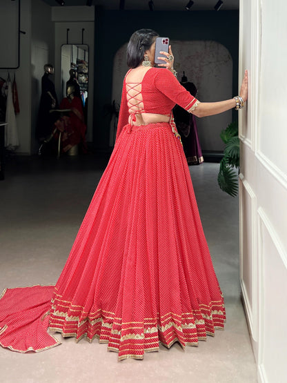 Lace Glow Georgette Lehenga