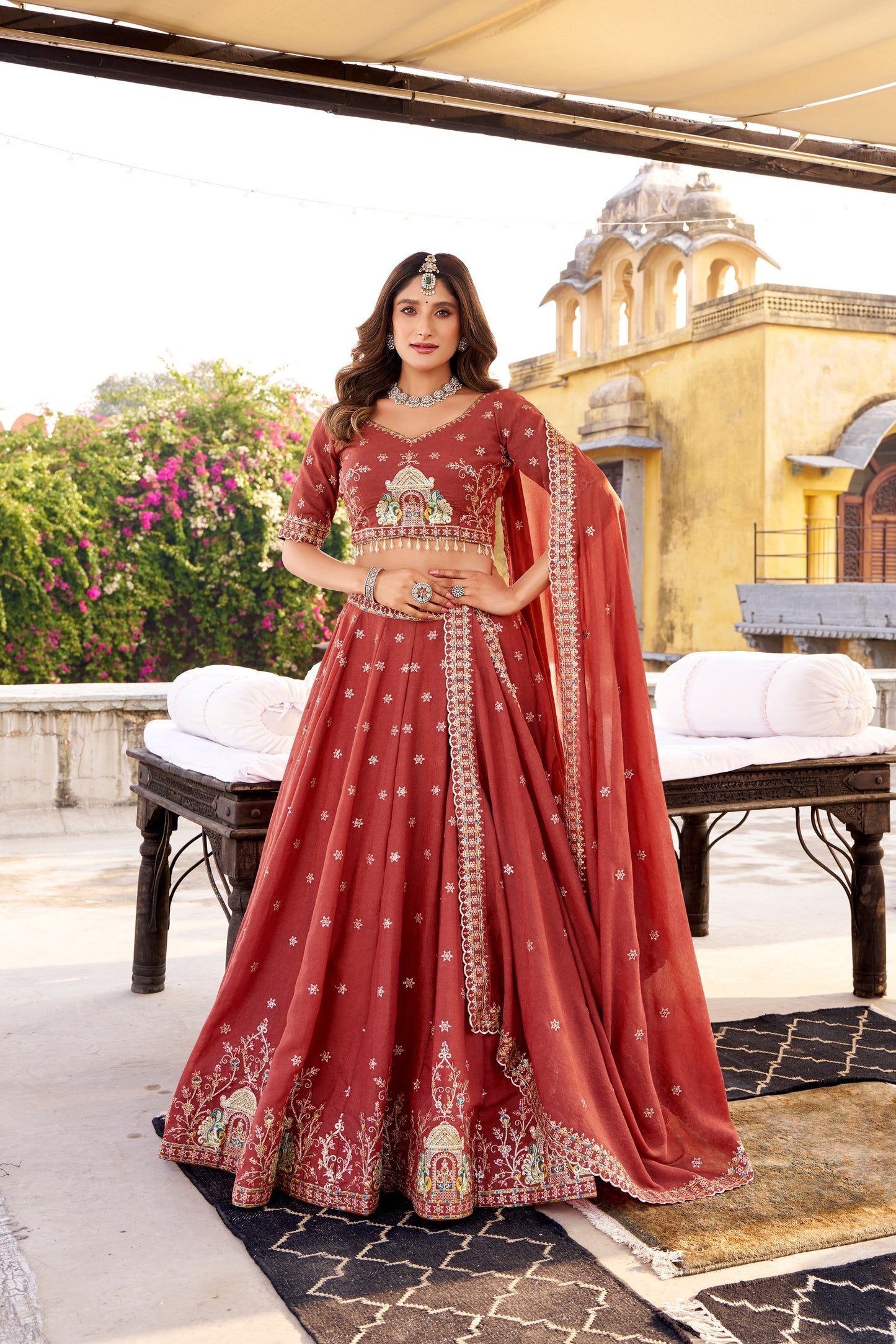 Sitara Sequined Embroidered Lehenga Sets