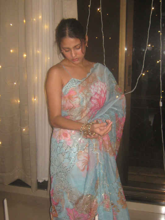 Soft Glaze Corset Saree