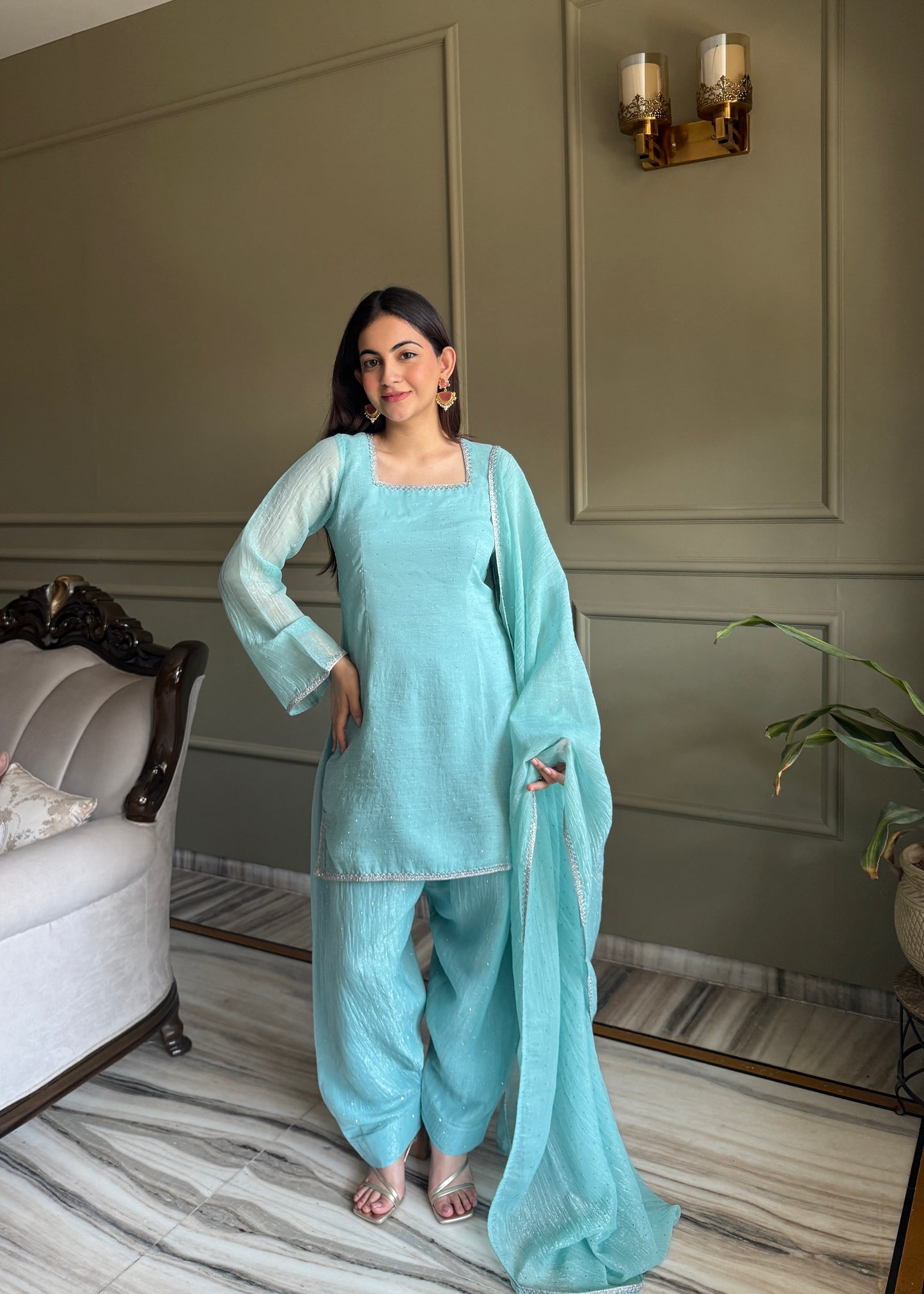 Soft Aqua Dream Suit Set