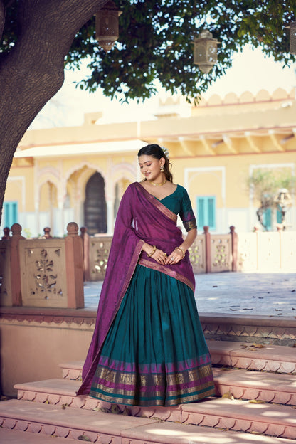 South Indian Pattu Lehenga Set