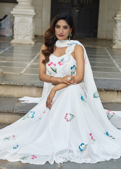 Chaand Sa Safed Lehenga Set