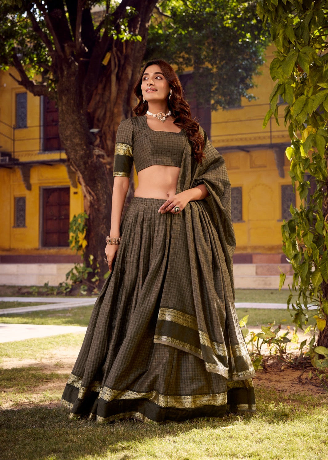 South Indian Zari Weave Lehenga