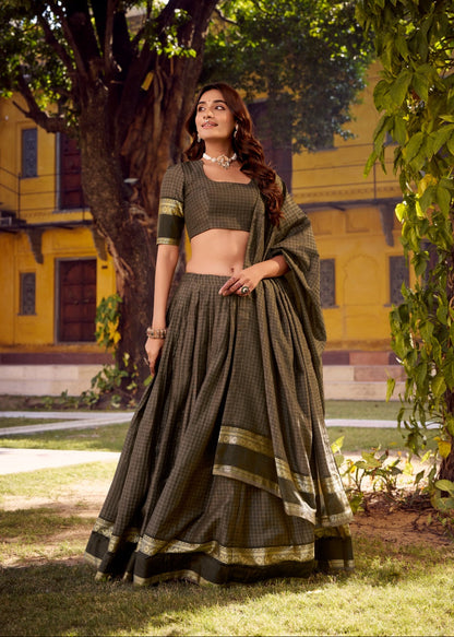 South Indian Zari Weave Lehenga