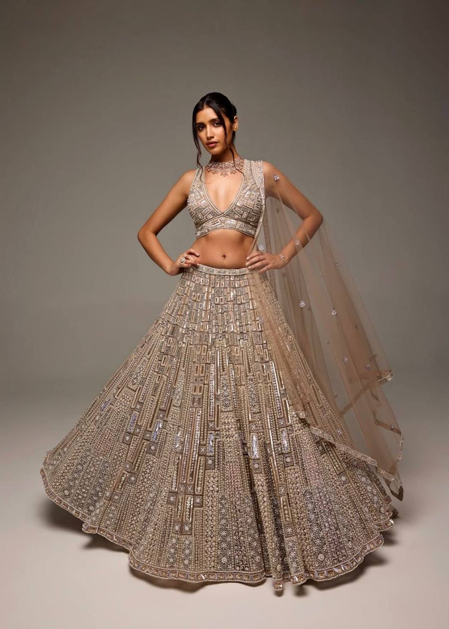 Gleaming Sequins Thread Lehenga Set