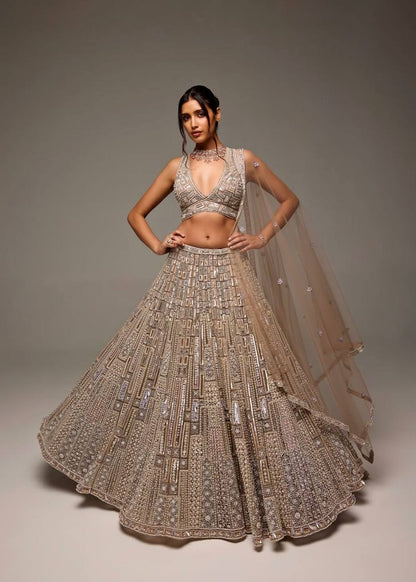 Gleaming Sequins Thread Lehenga Set