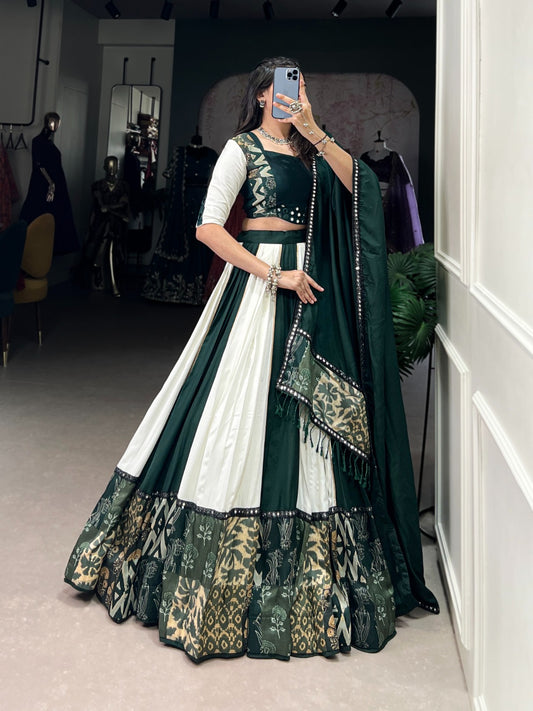 Glamour Prints Mirror Work Lehenga
