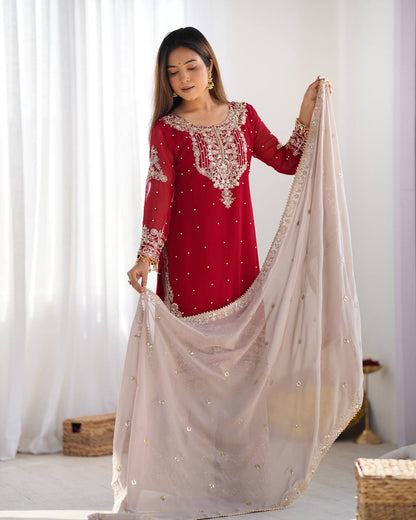 Regal Dori Embroidery Georgette Kurta Set