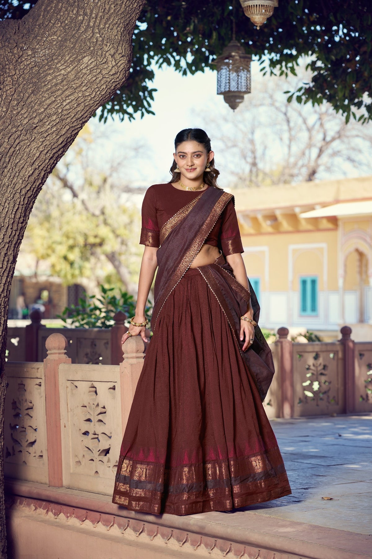 South Indian Pattu Lehenga Set