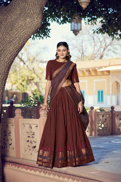 South Indian Pattu Lehenga Set