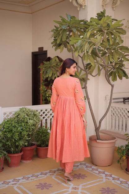Floral Whisper Summer Kurti Pant Set