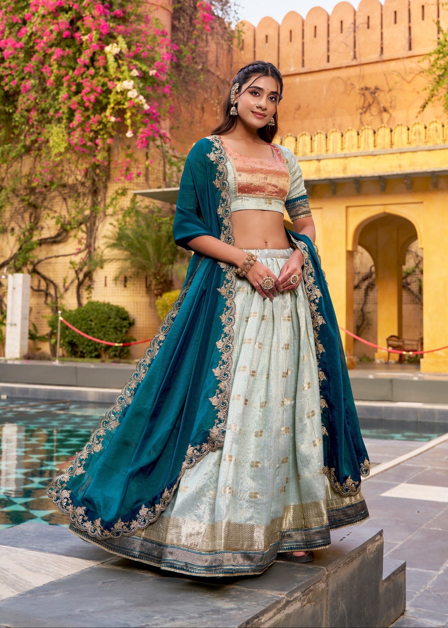 Designer Paithani Border Lehenga Set