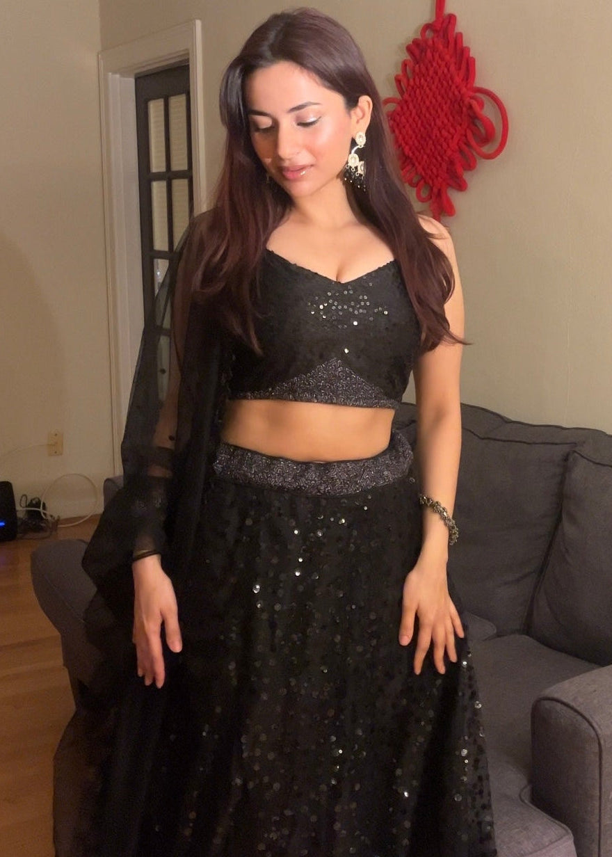 Starlight Sequins Lehenga Look