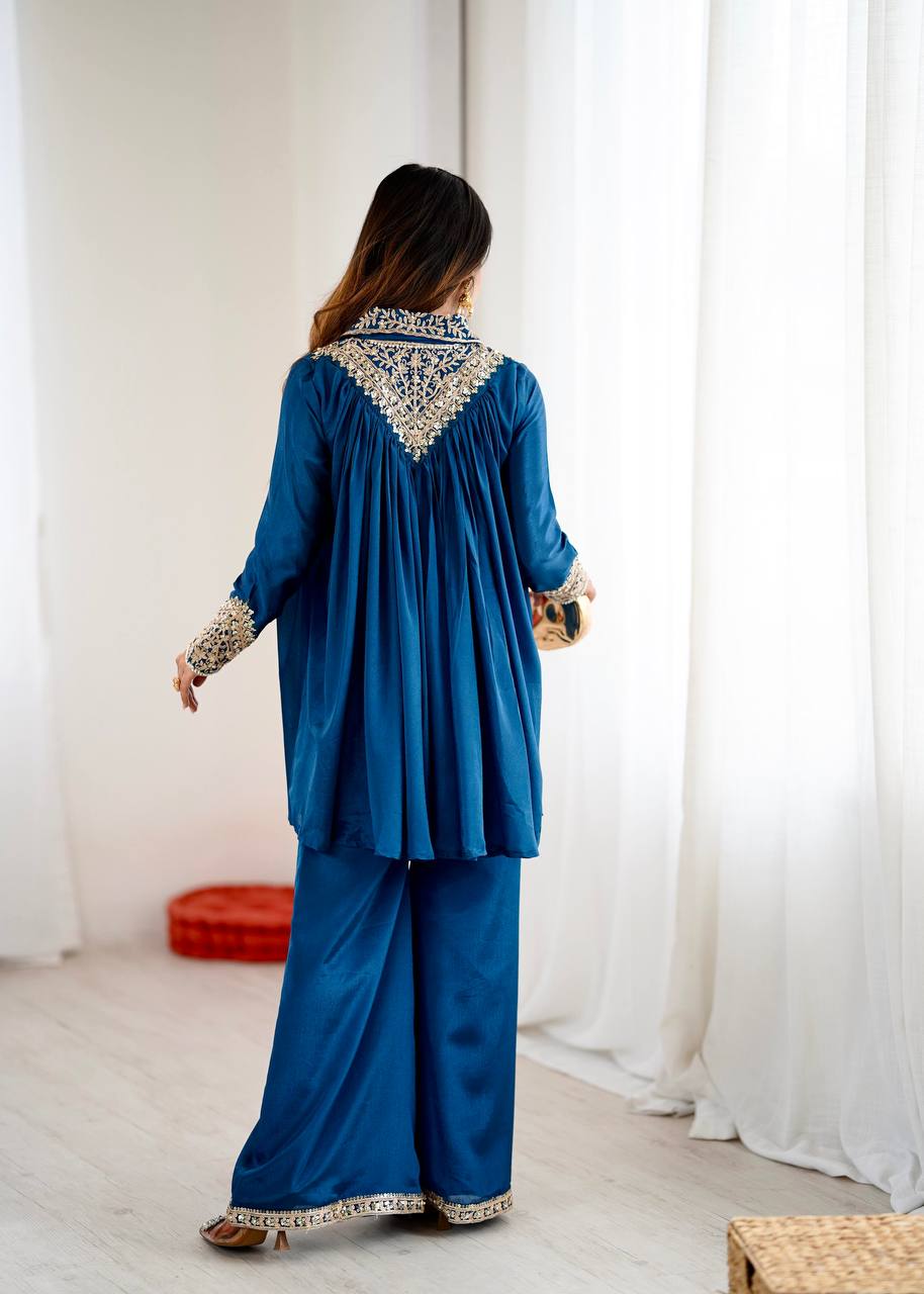 Glam Chic Palazzo Two-Piece Set