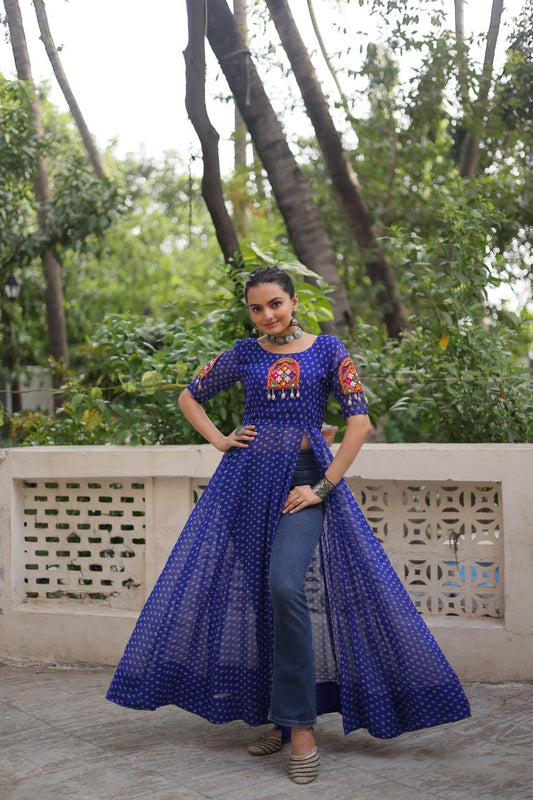 Classic Kutchi Patch Bandhani Kurti