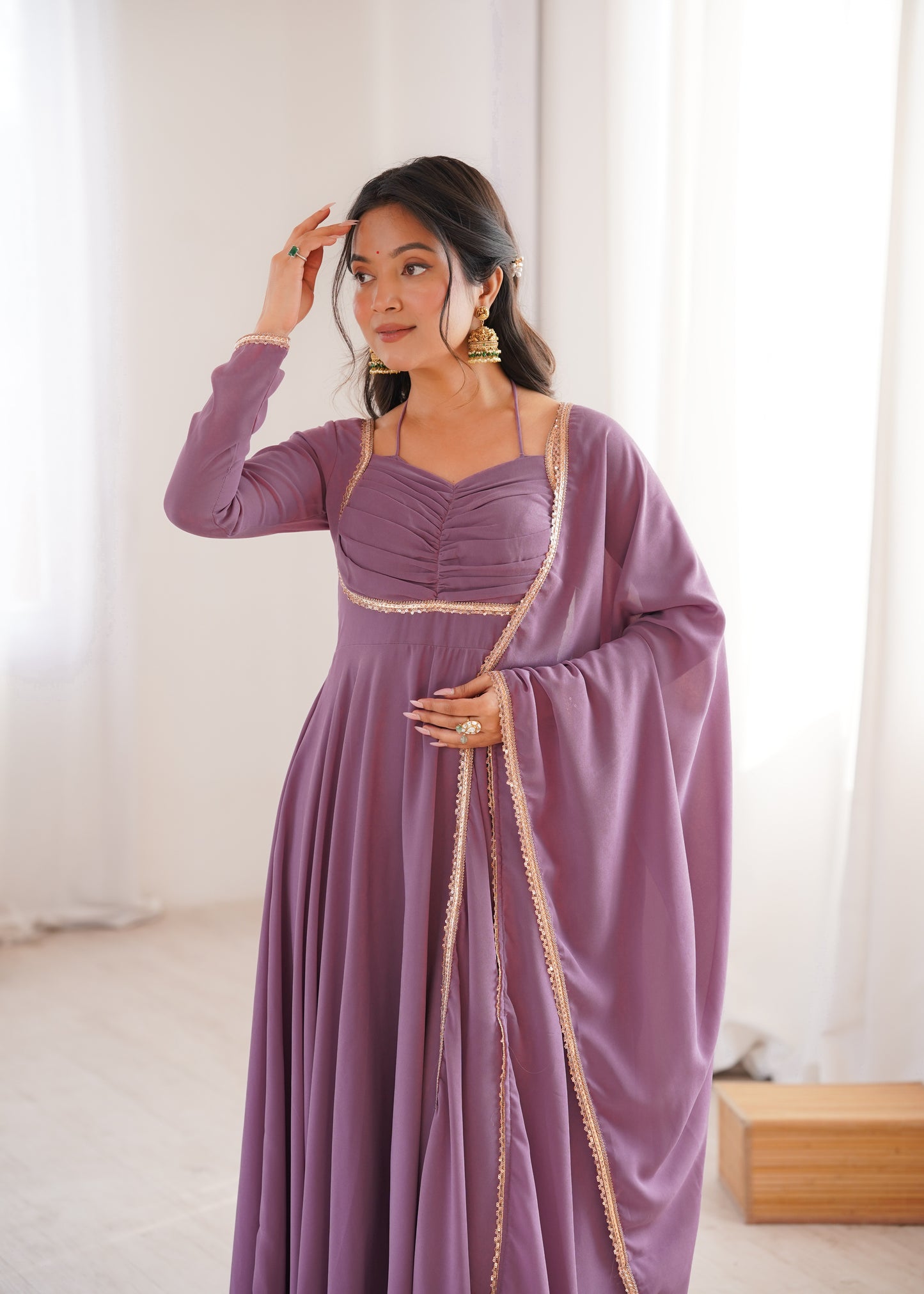 Blooming Grace Georgette Gown Set