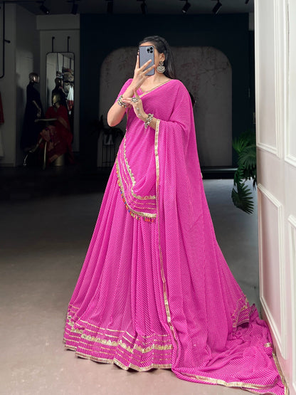 Lace Glow Georgette Lehenga