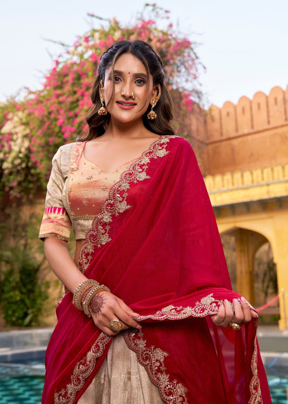 Designer Paithani Border Lehenga Set