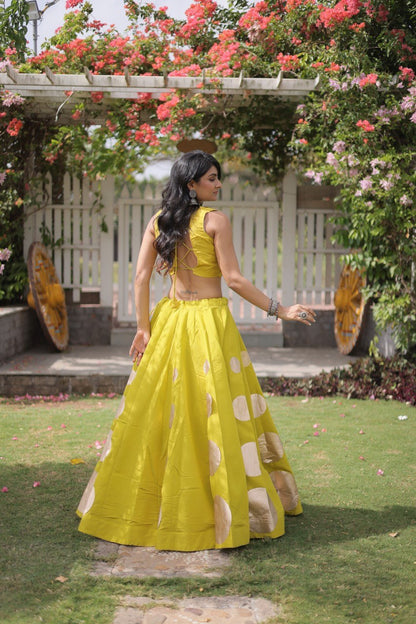 Dandiya Dots Mirror Work Lehenga