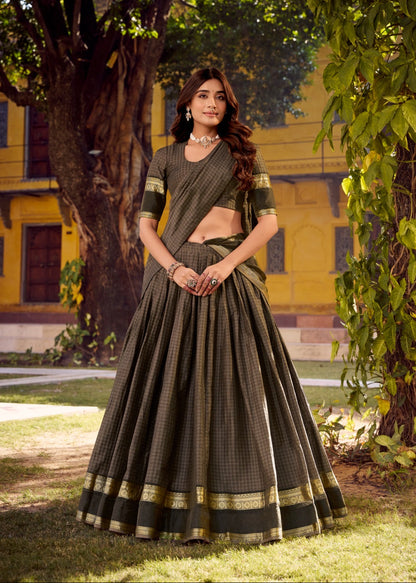 South Indian Zari Weave Lehenga