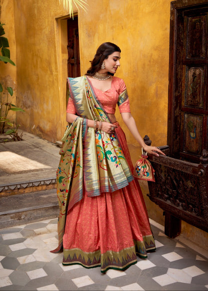 Sundari Zari Paithani Silk Lehenga