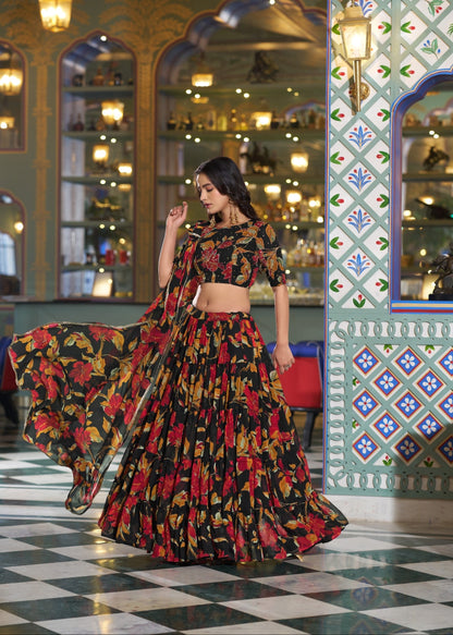 Vibrant Floral Elegant Lehenga Set