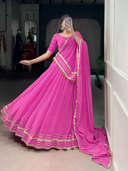 Lace Glow Georgette Lehenga