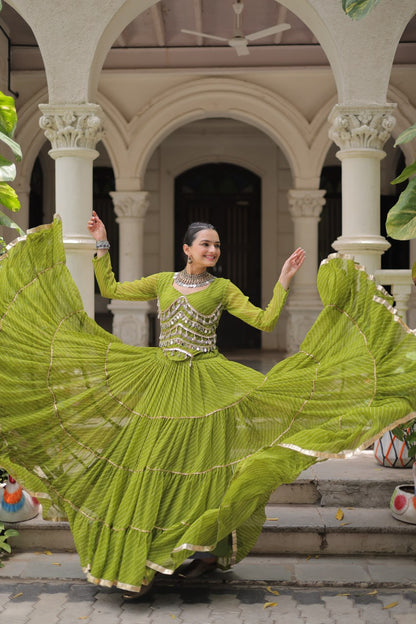 Mirror Kodi Leheriya Raas Lehenga