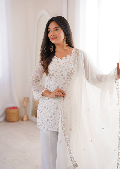 Retro Classic Corset Back Kurti Set