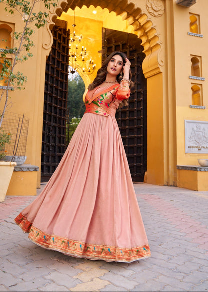 Aafreen Zari Silk Designer Gown