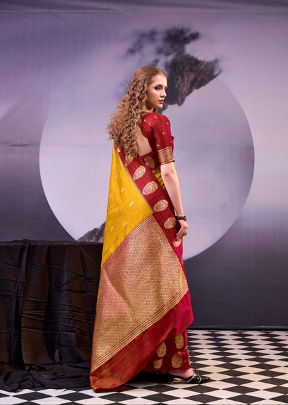 Golden Glow Zari Weave Saree