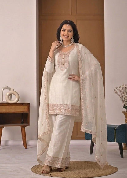 Aarohi Silk Embroidered Kurta Set