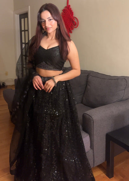 Starlight Sequins Lehenga Look