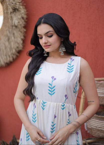 Classic Summer Printed Cotton Dress