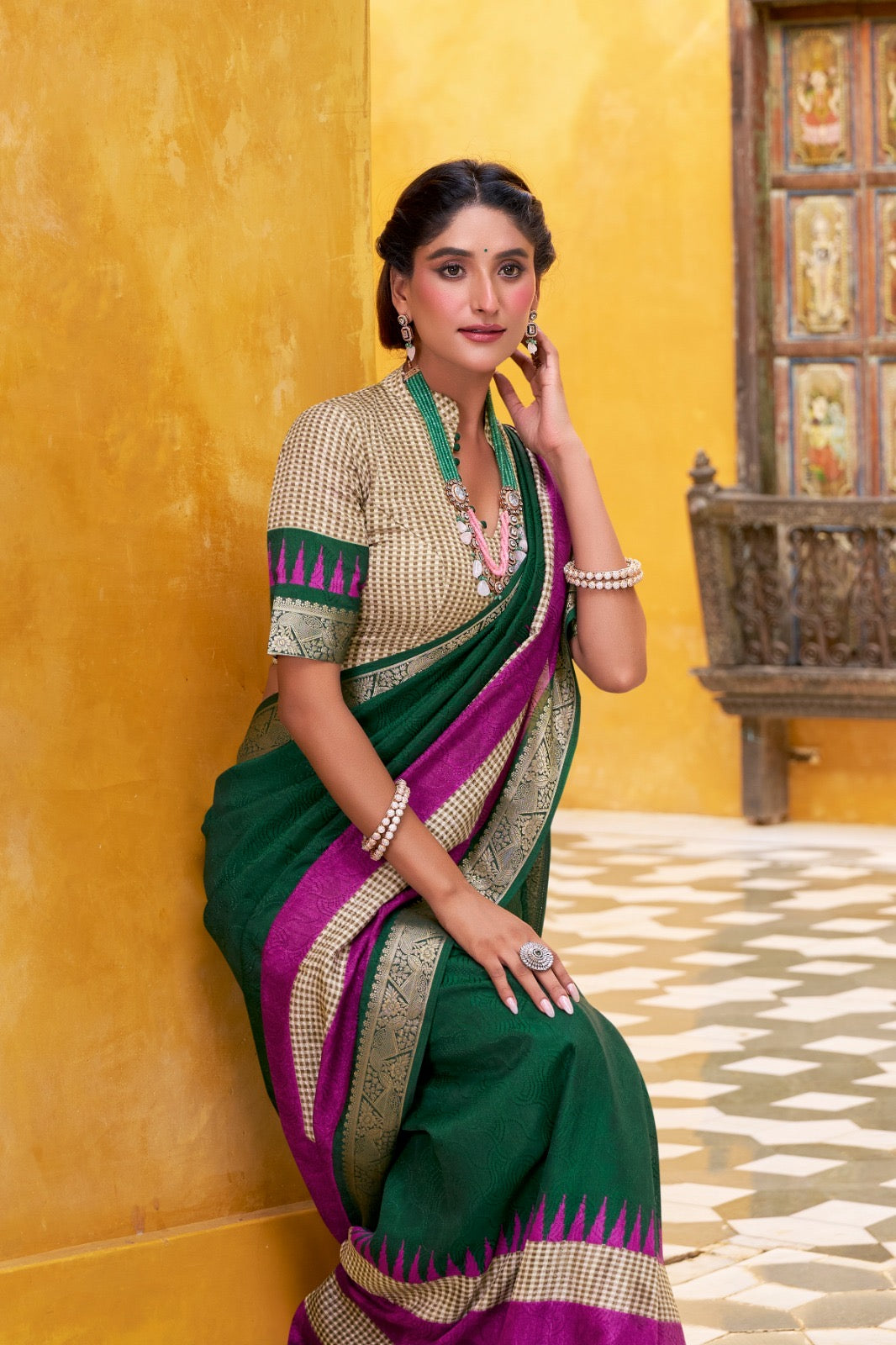 Classic Border Printed Saree