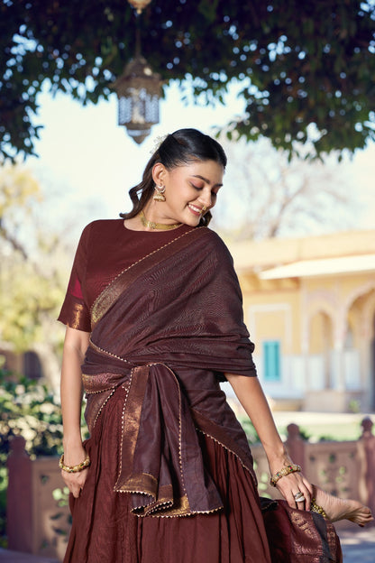 South Indian Pattu Lehenga Set