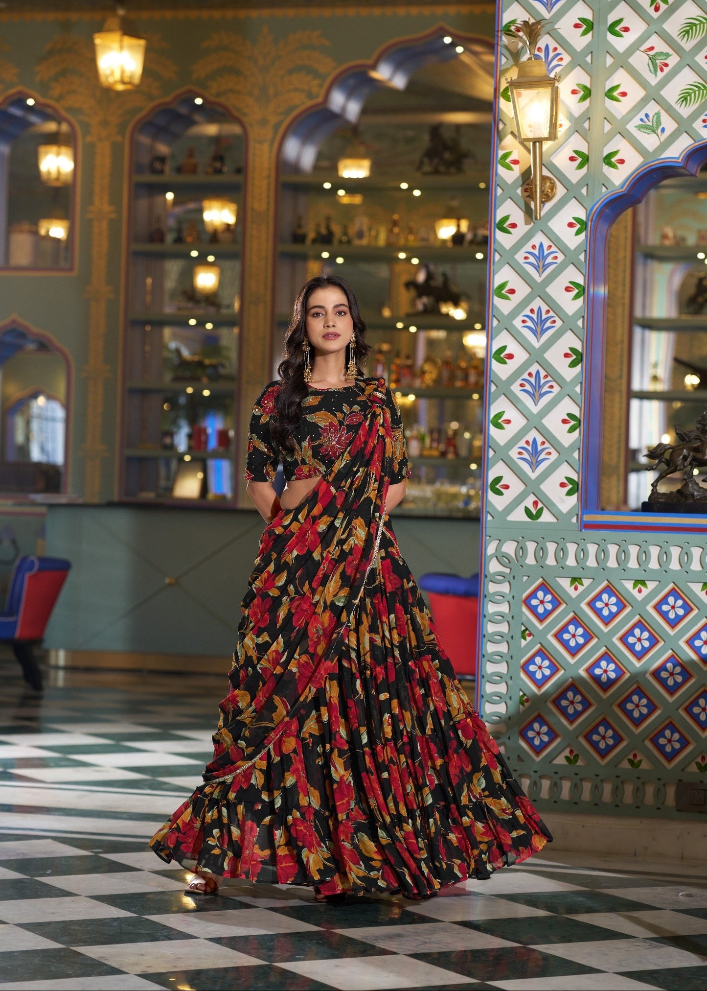 Vibrant Floral Elegant Lehenga Set