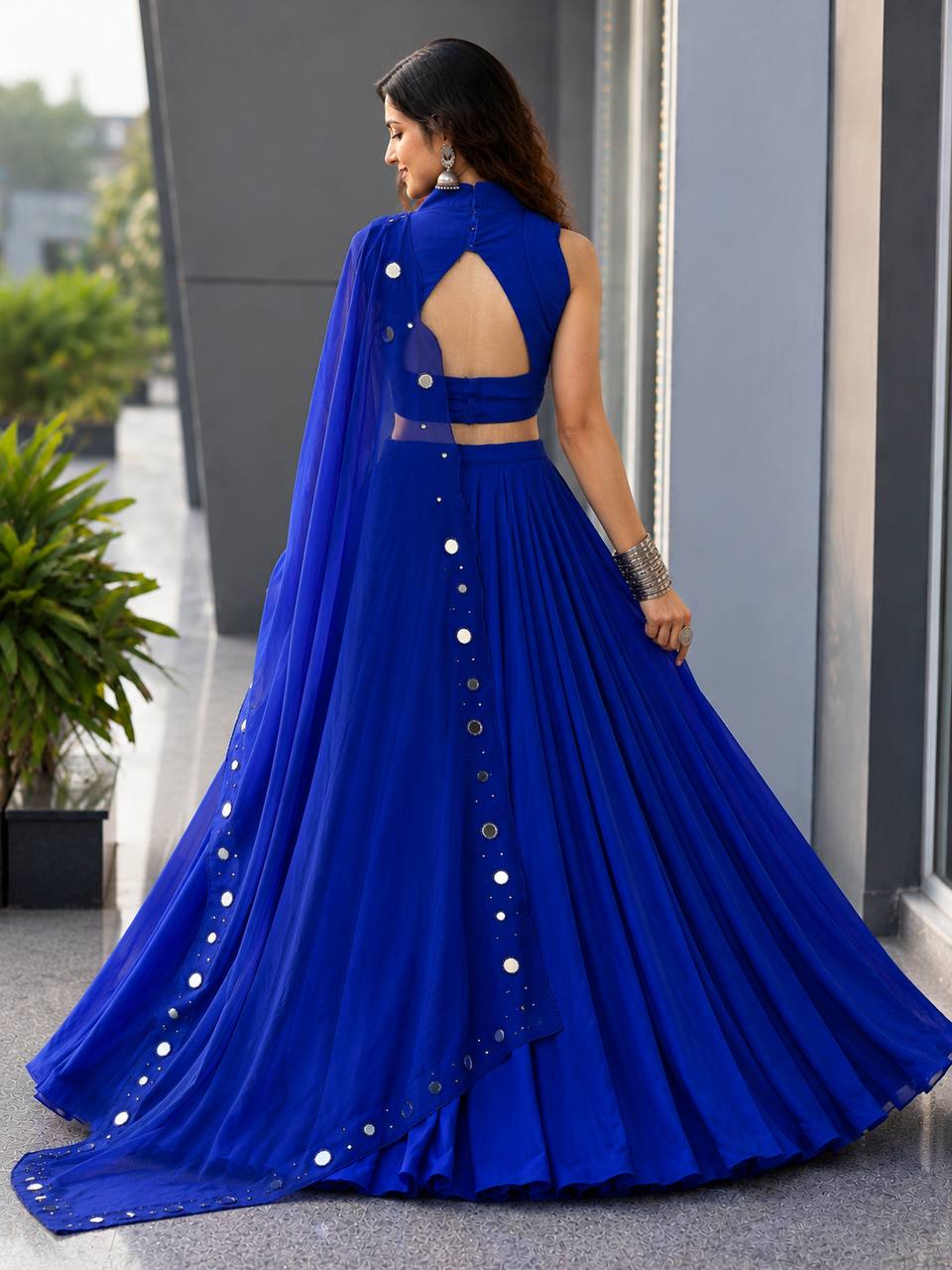 Raas Classic Royal Blue Lehenga