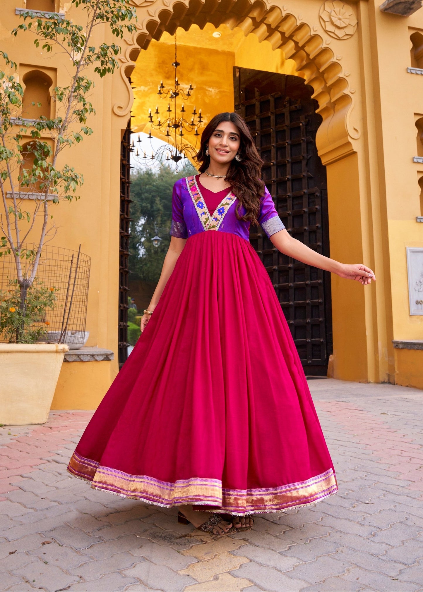Aafreen Zari Silk Designer Gown
