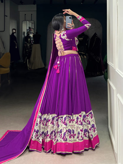 Blooming Purple Floral Lehenga Choli