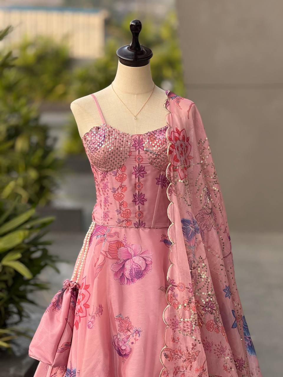 Blush Princess Corset Lehenga Set