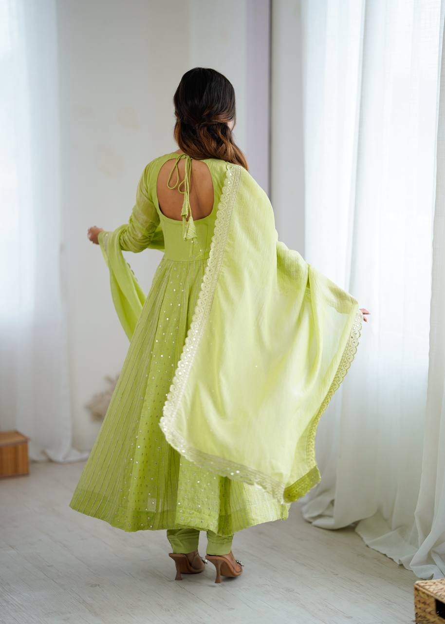 Sequins Embellished Anarkali Set