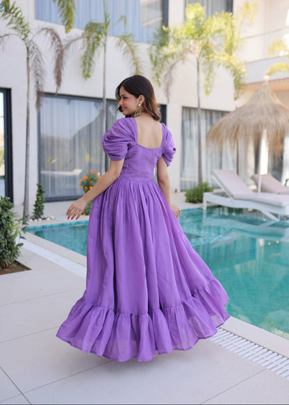 Soft Muse Embroidered Flare Gown