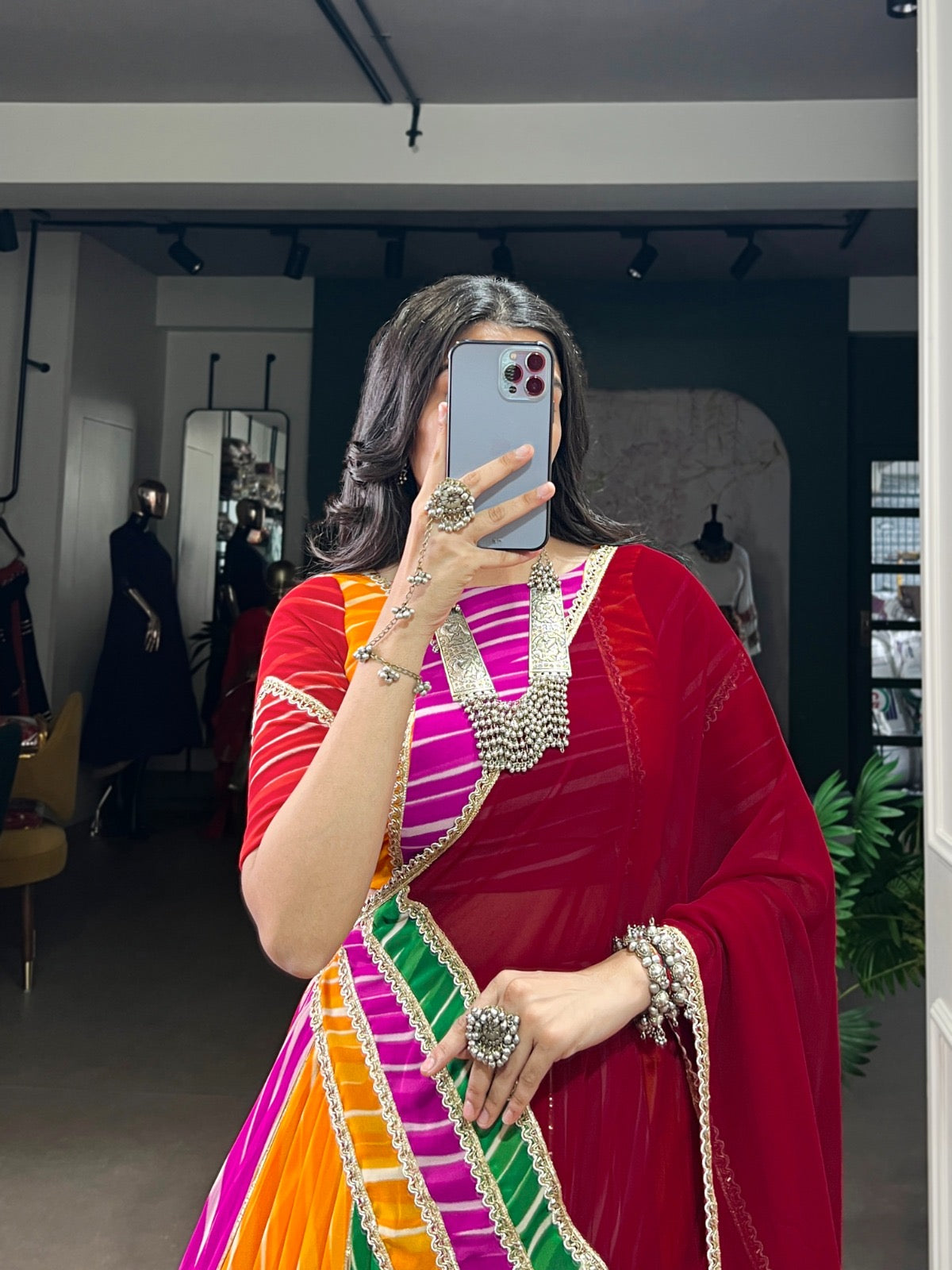 Leheriya Prints Garba Chaniya Choli