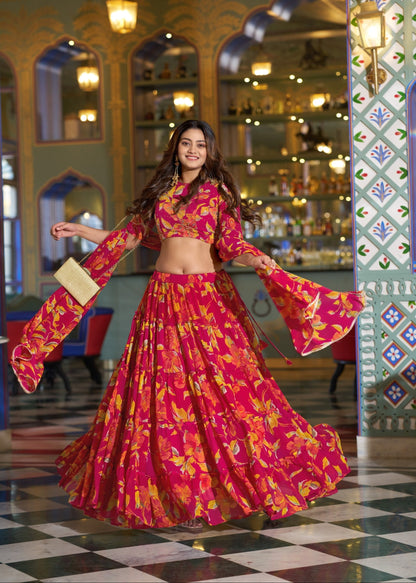 Vibrant Floral Elegant Lehenga Set